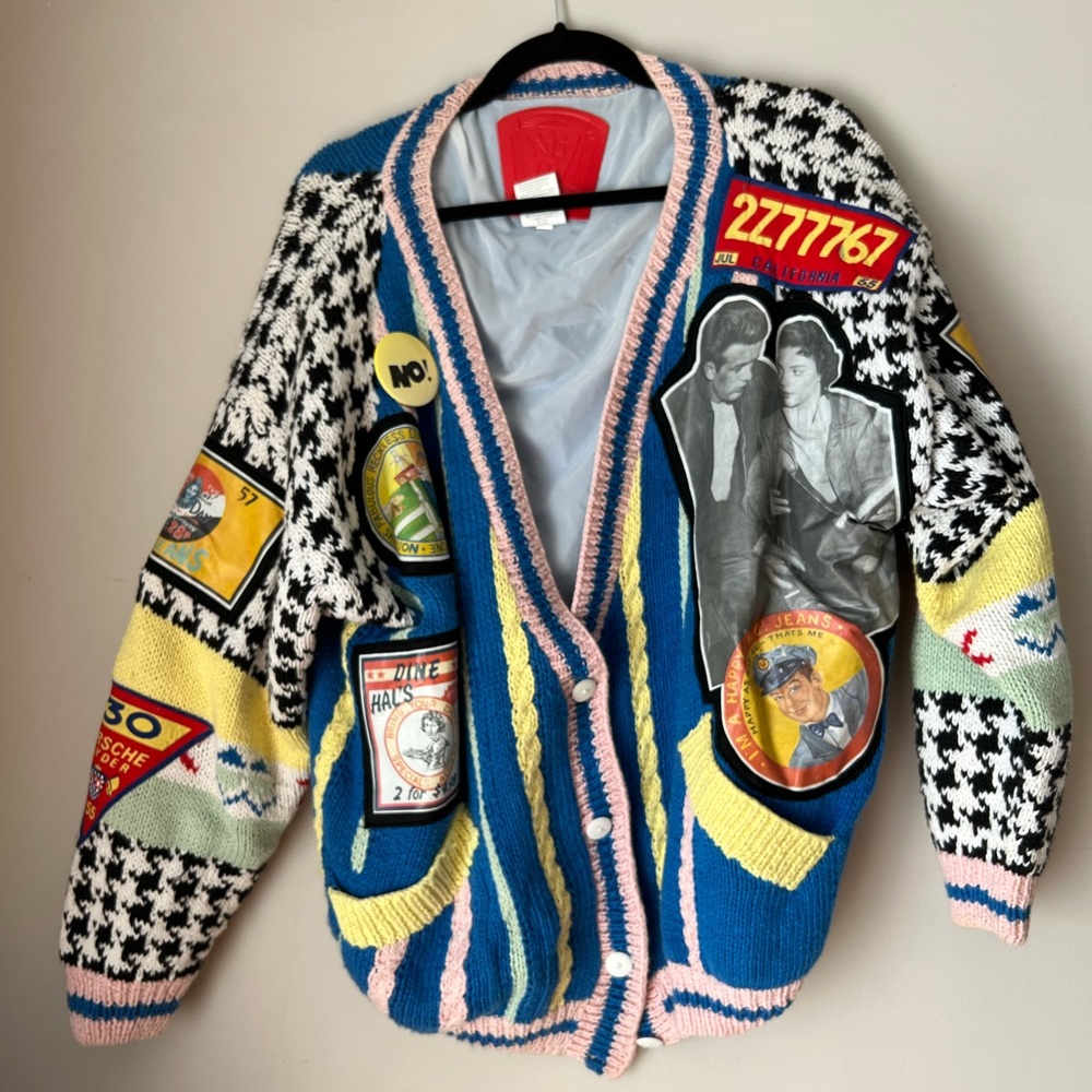 [Rare/One of a Kind] NO! Jeans Vintage “CA Rt 56” Themed Cardigan Sweater